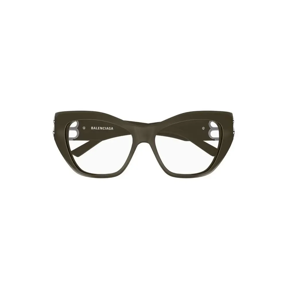 NEW!!! Balenciaga BB0312O 005 Gray Cat-Eye Glasses with Silver BB Logo Authentic